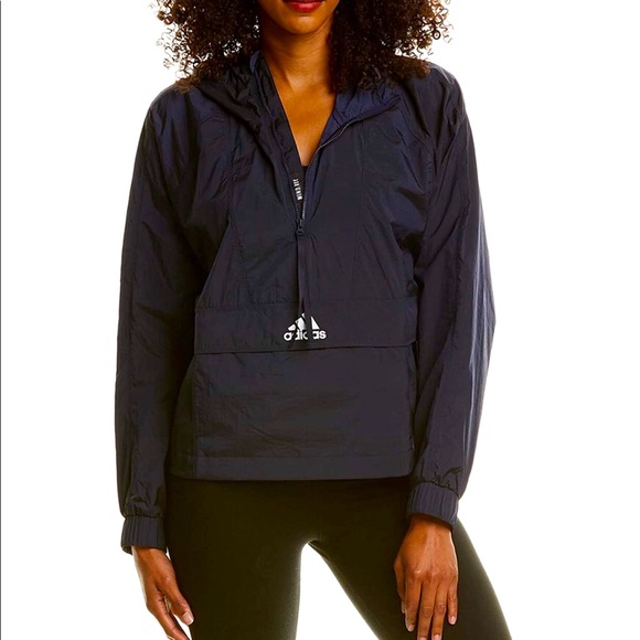 cropped adidas windbreaker